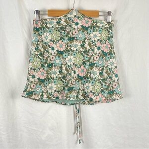 Thalassa Floral Sleeveless Halter Top Size Small